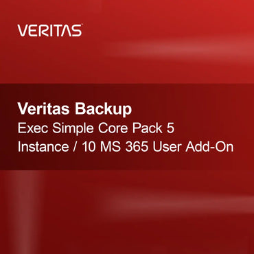 Veritas Backup Exec Simple Core Pack 5 Instance / 10 Pengguna MS 365 Add-On