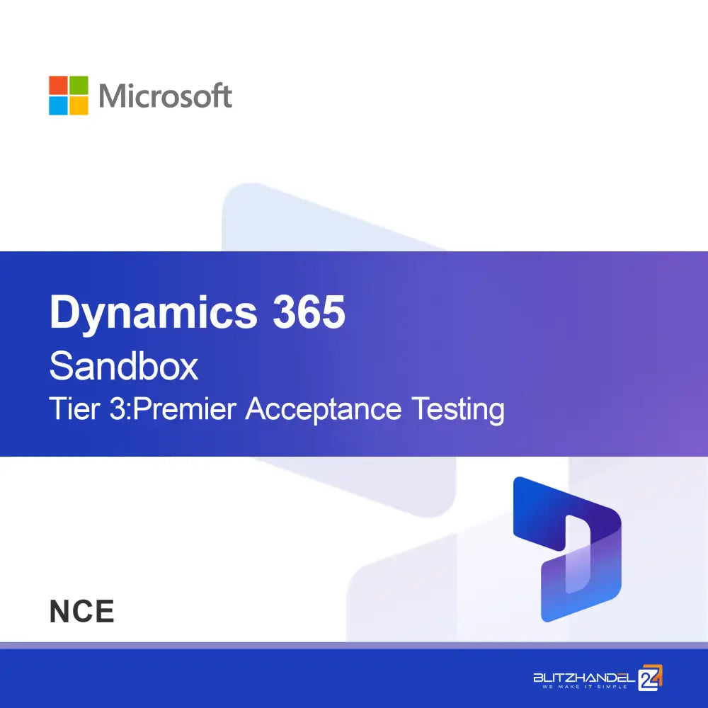 Dynamics 365 Operations - Sandbox Tingkat 3: Pengujian Penerimaan Premier