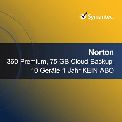 Norton 360 Premium, 75 GB Cadangan Cloud, 10 Perangkat 1 Tahun TANPA LANGGANAN